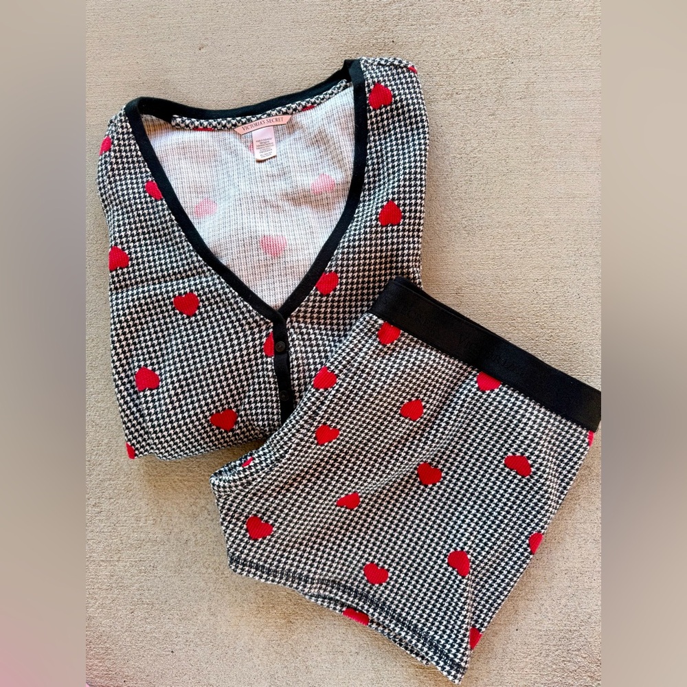 Victoria's Secret Thermal Henley Short Pajama Set XL